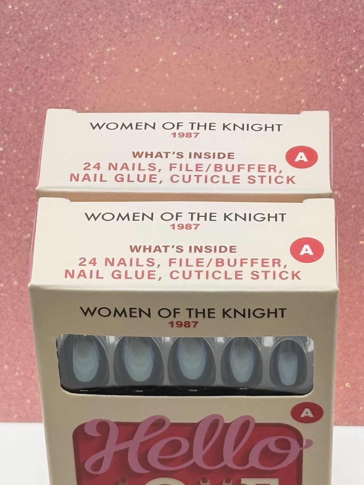 Hello Love Press-On Nails Almond Chrome Women Of The Knight- Set Of 2