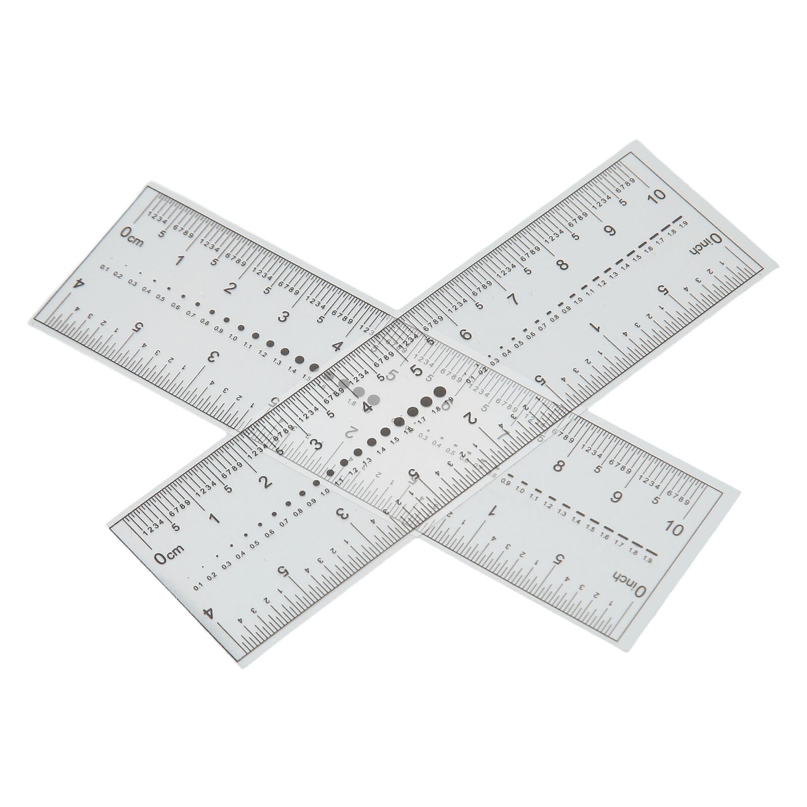 10PCS Fake Nails Measuring Ruler Professional Portable Transparent Nail Art PVC