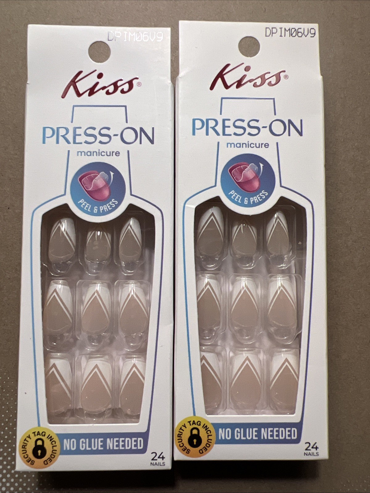 2PK~ Kiss Press-On Manicure Nails “BRB“~Medium~ French Manicure ~No Glue~