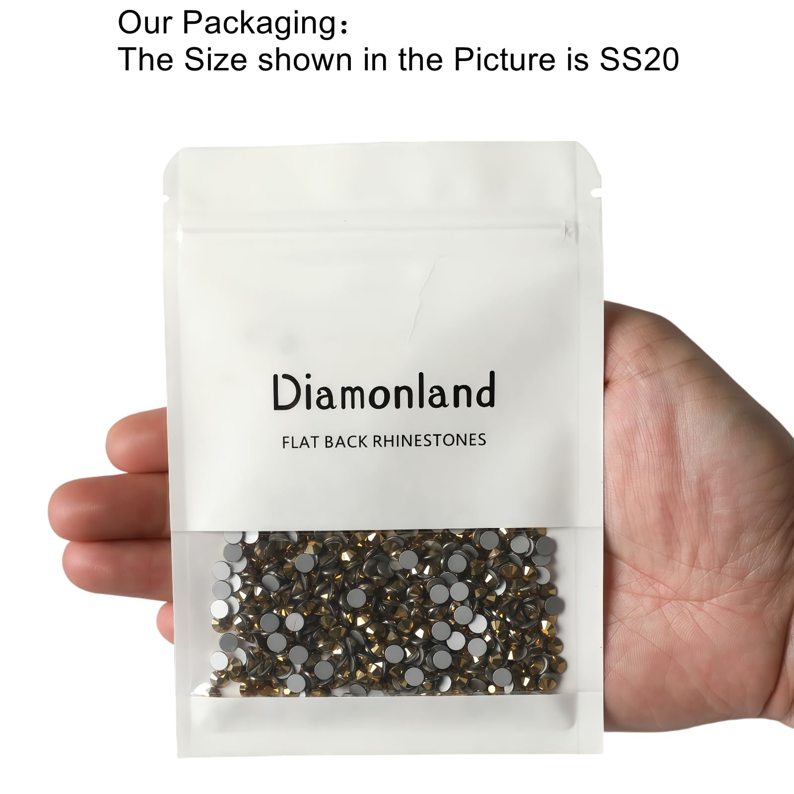 Diamonland Flatback Glass Crystal Rhinestones Rounds Gems for Bedazzling Nail…