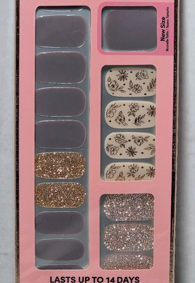 Dashing Diva Gloss Ultra Shine Gel Nail Strips (2 PKGS) GLITTER GLAMOUR, LAVENDE