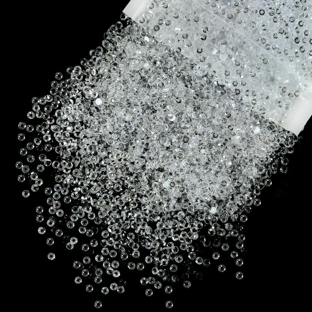 10000PCS Clear Transparent Resin Rhinestones Flatback SS6 Round Jelly Gems for