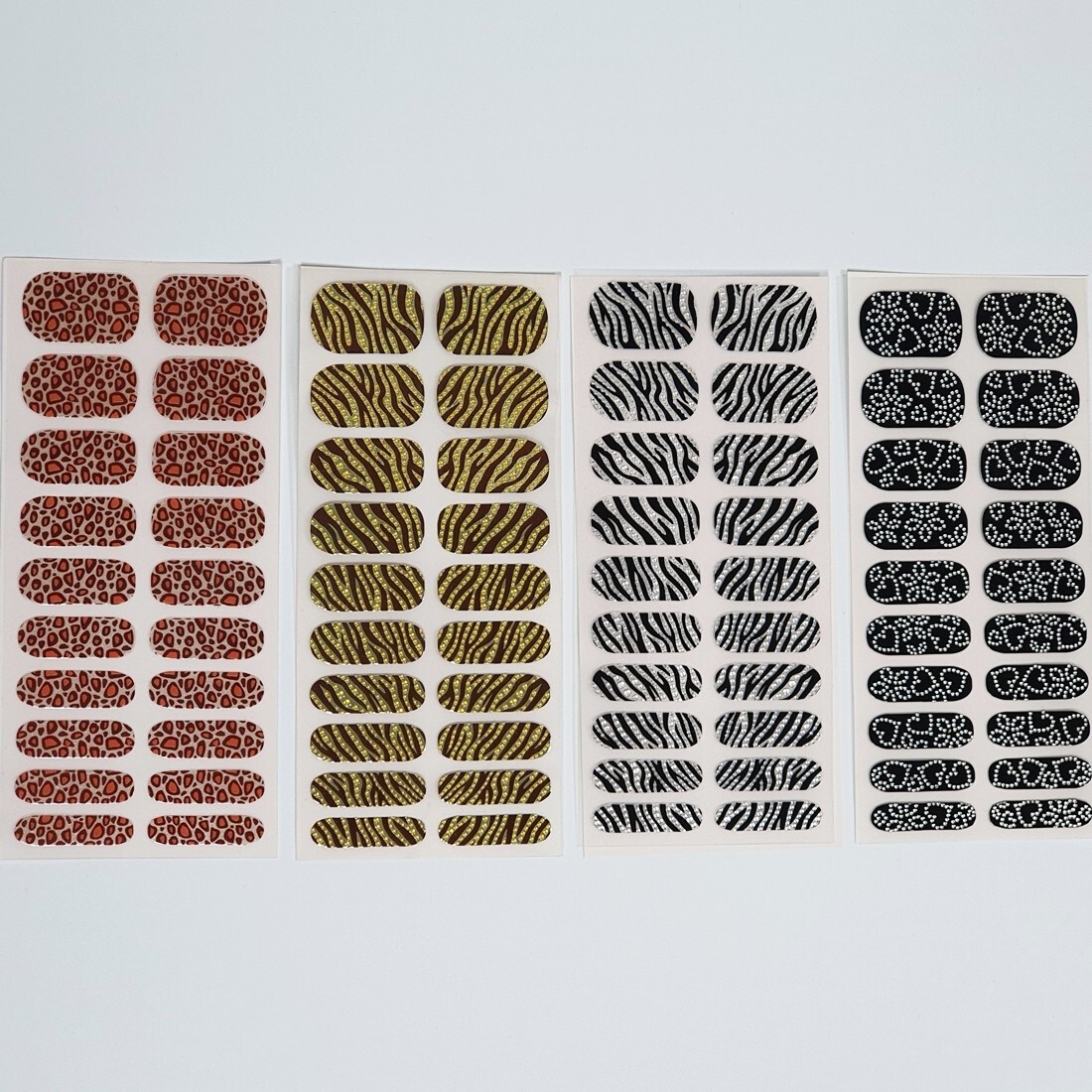 4Pcs Korea Fashion Trend Nail Art Zebra Leopard Galaxy Pattern Gift