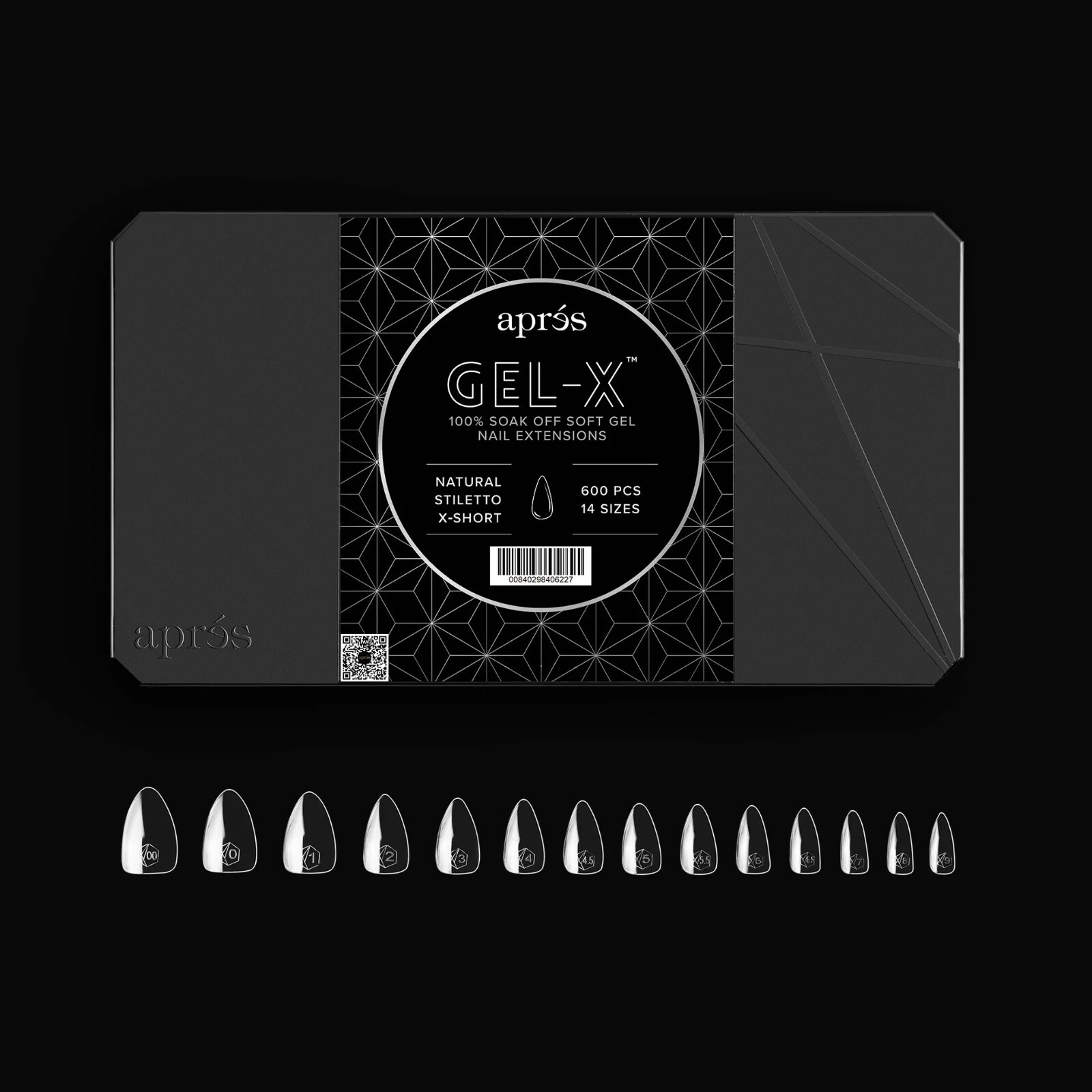 apres Gel-X Natural Stiletto X-Short (Box of 600 Tips)