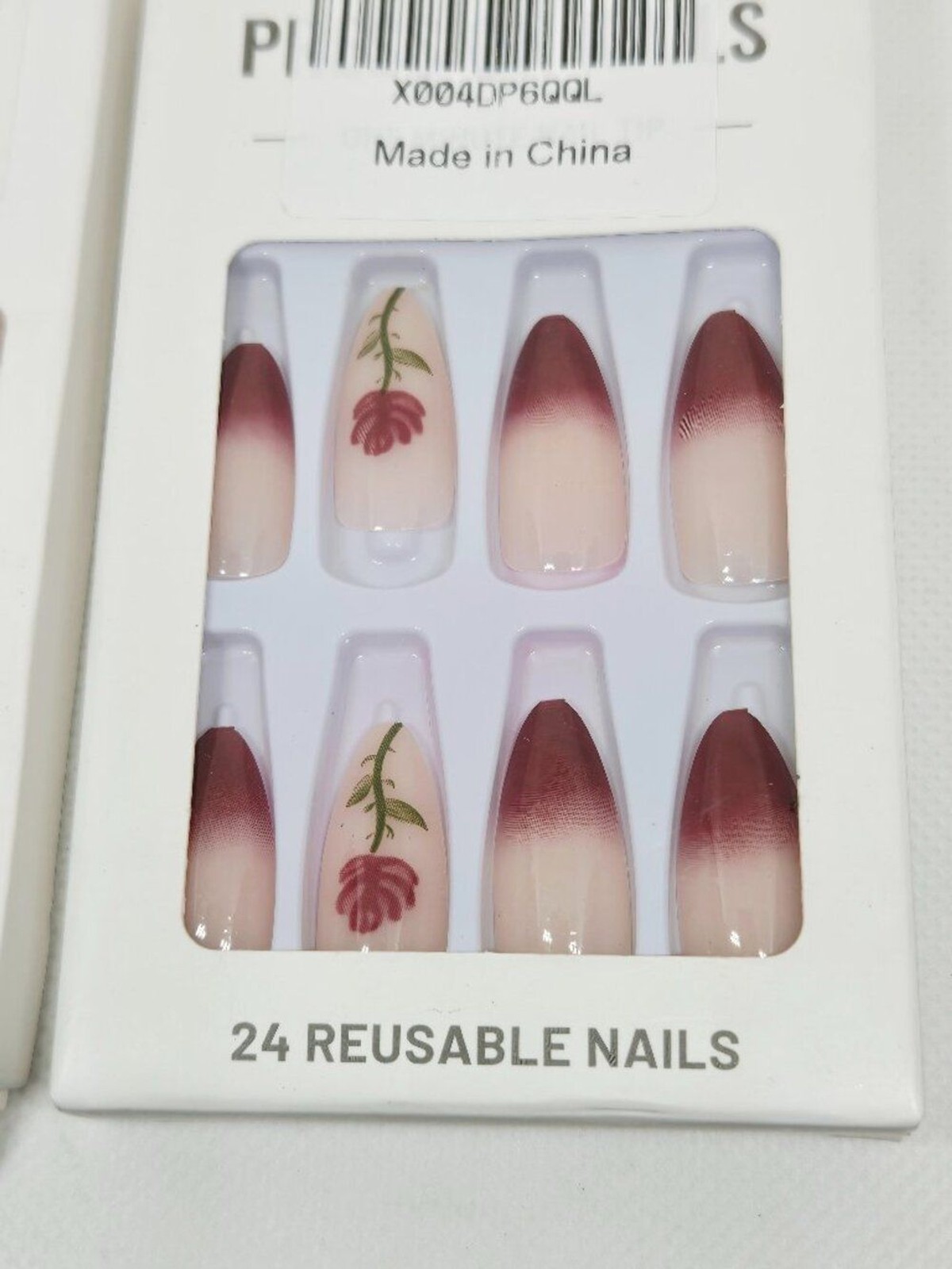 3 BOXES NATURAL PRESS ON NAILS PINK ROSE, PINK FLORAL & FRENCH NIB 72 TOTAL