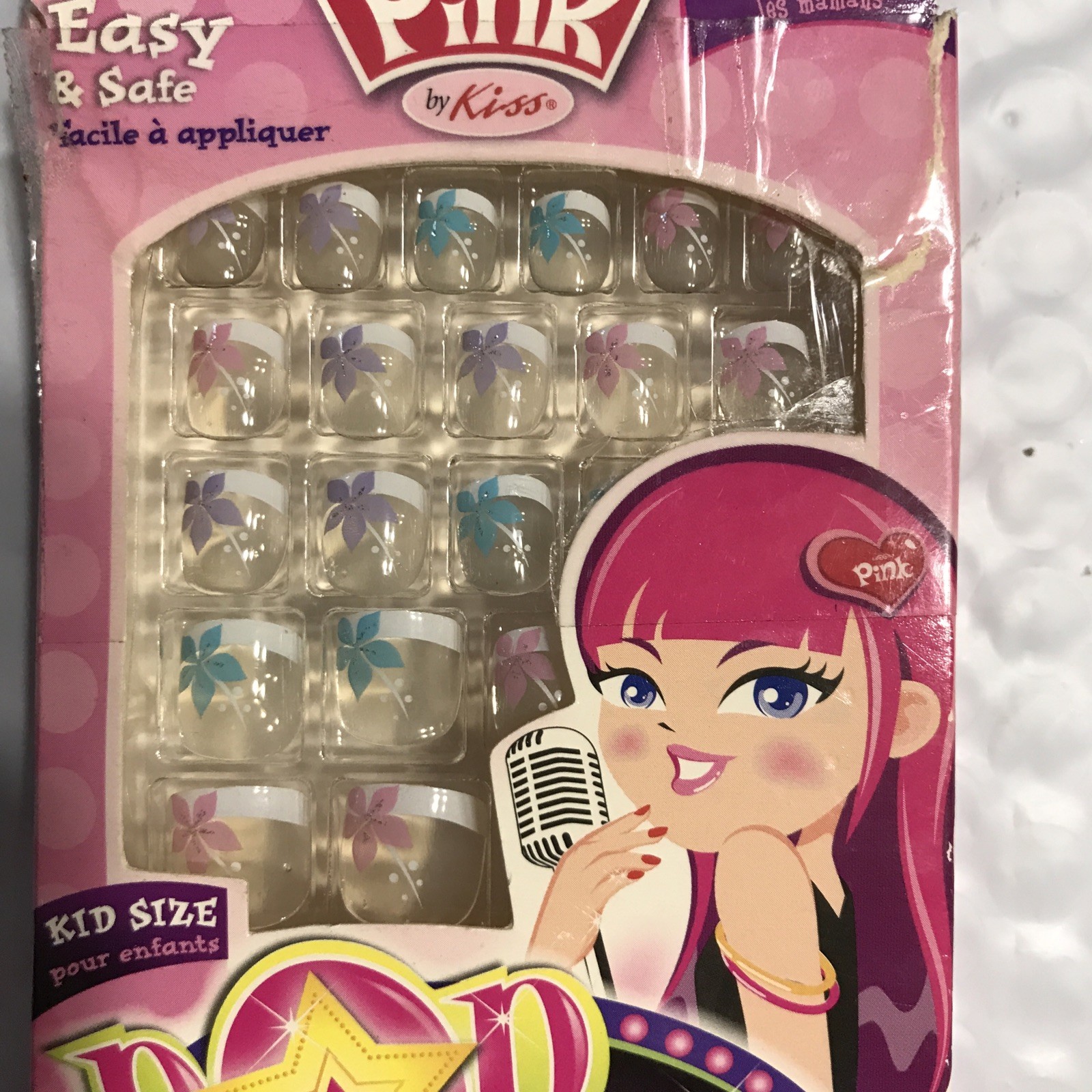 PINK by KISS Pop Princess 24 Sticker Nails 53491 PSP03 unsealed NEW