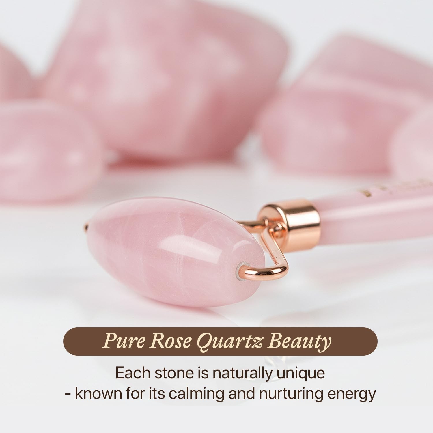 Rose Quartz Face Roller – Relaxation Gifts 1 Count (Pack of 1),