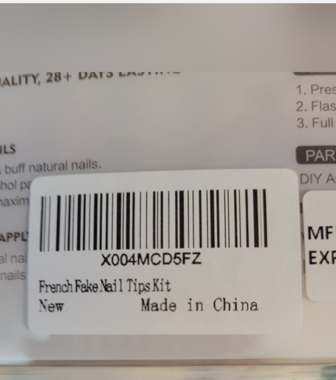 Gelaktik French Tip Quick-Drying Press-on 3 Set & Magnetic Wand Boxed See Detail