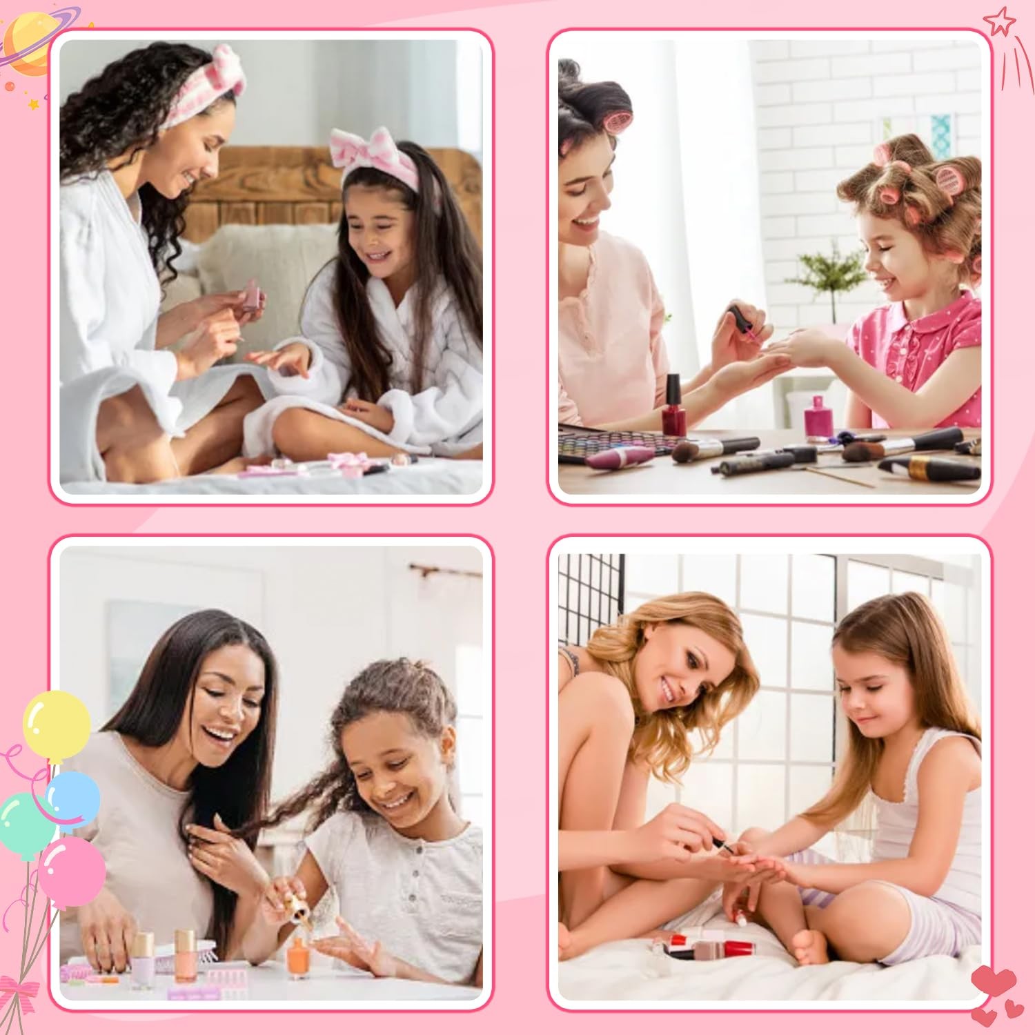 Misssix 78 Pcs Press on Nails for Kids, Kid Fake Nail Short, Colorful Flower