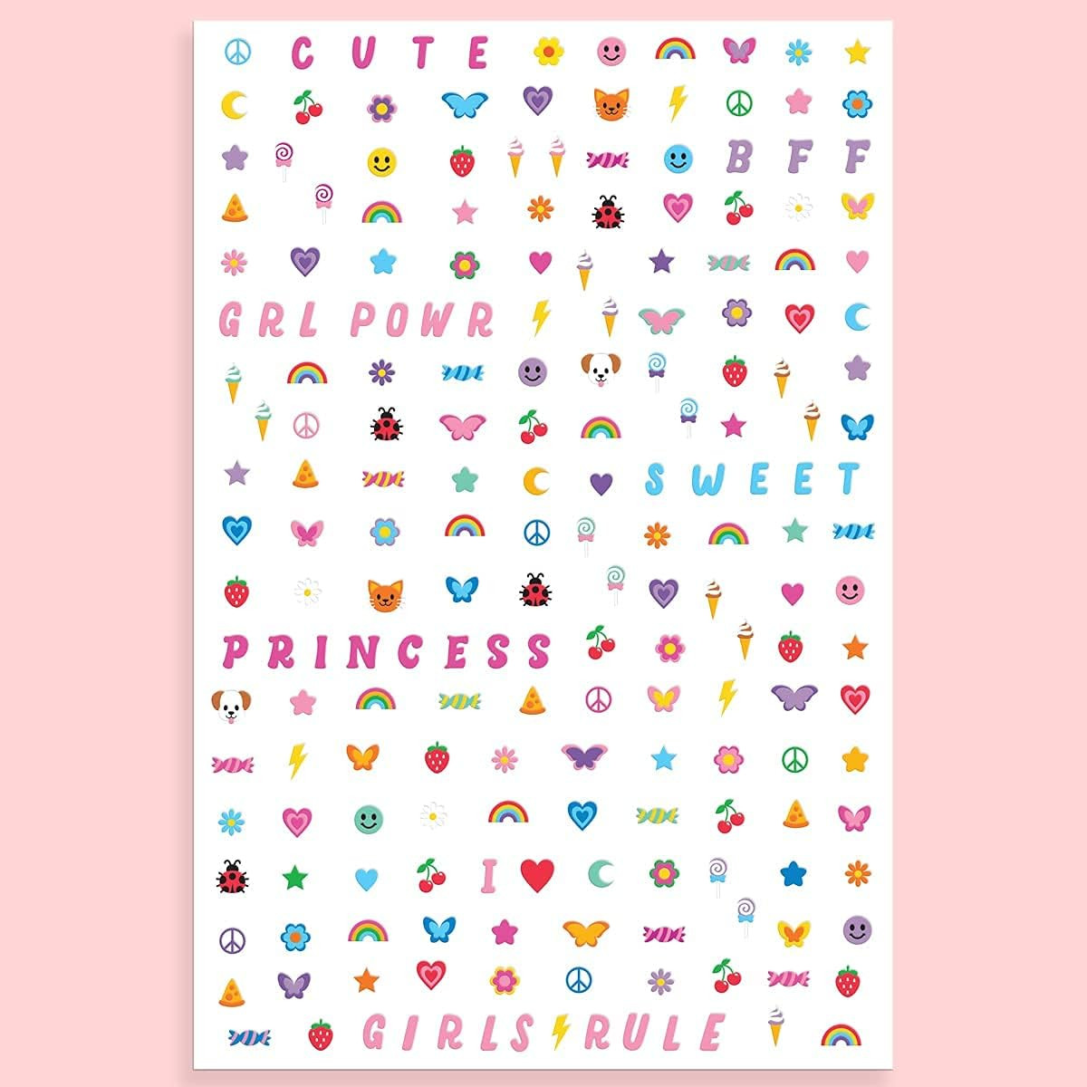 Kids Nail Stickers – 816 Decals | Birthday Girl Party Favors, DIY Home Activity,