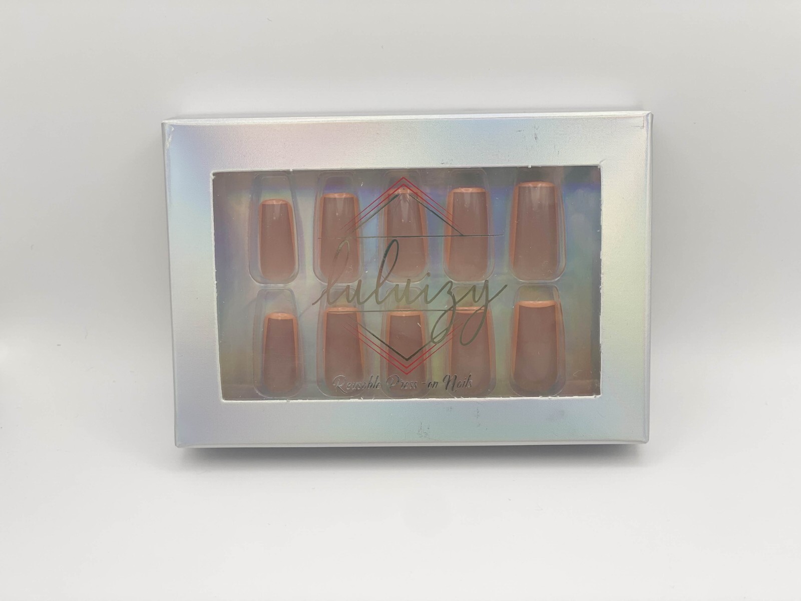 Press On Nails Reusable Medium Square Nail Tips Nails Glue 5 Accessories