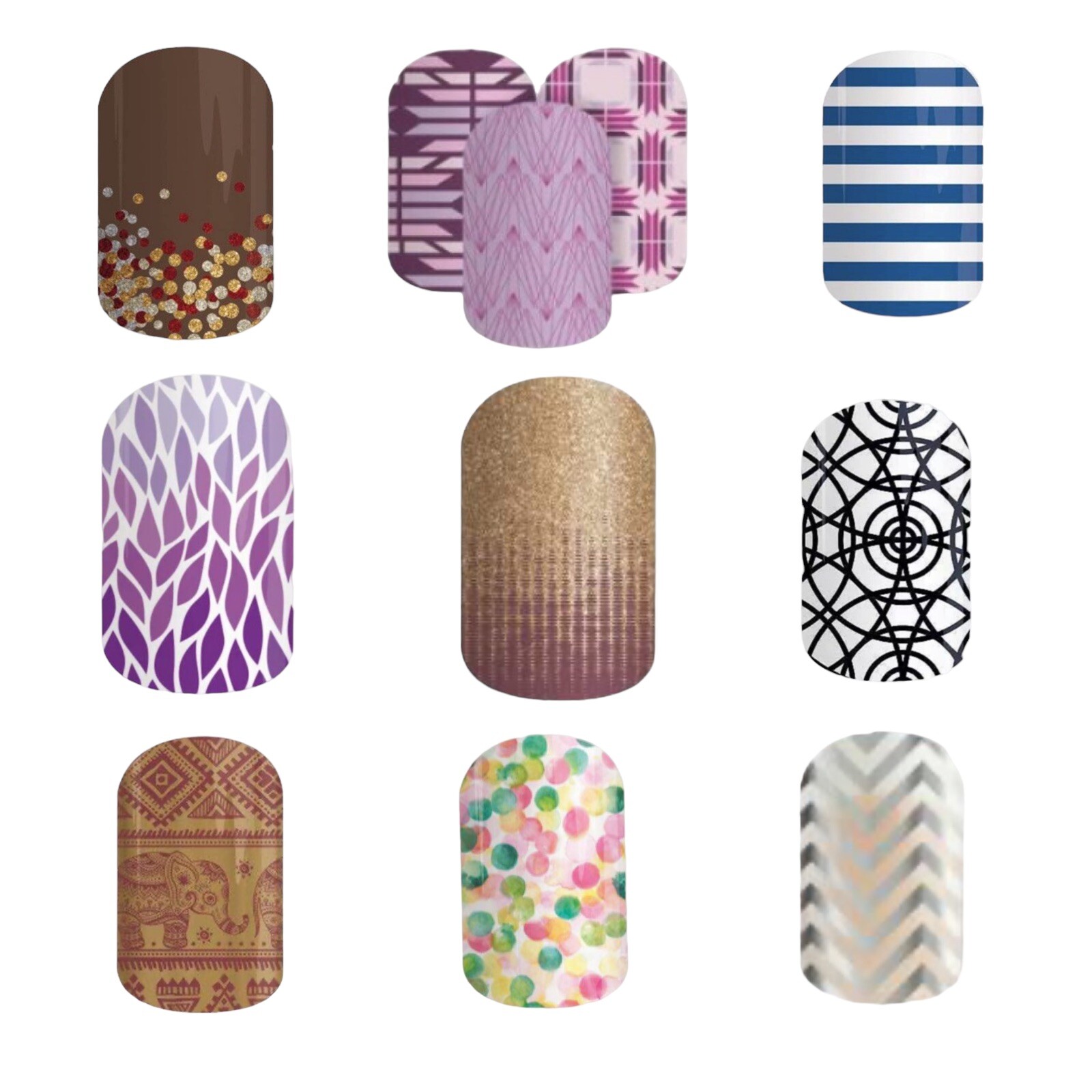 Jamberry Nail Wrap Full Sheet 18 Sticker Per Sheet-Current & Retired 50+ Designs