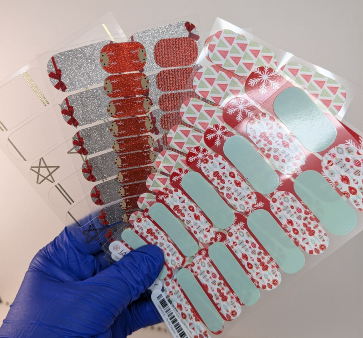 Jamberry Nail Wraps Full Sheets – Winter December Christmas Navidad – Lot of 10