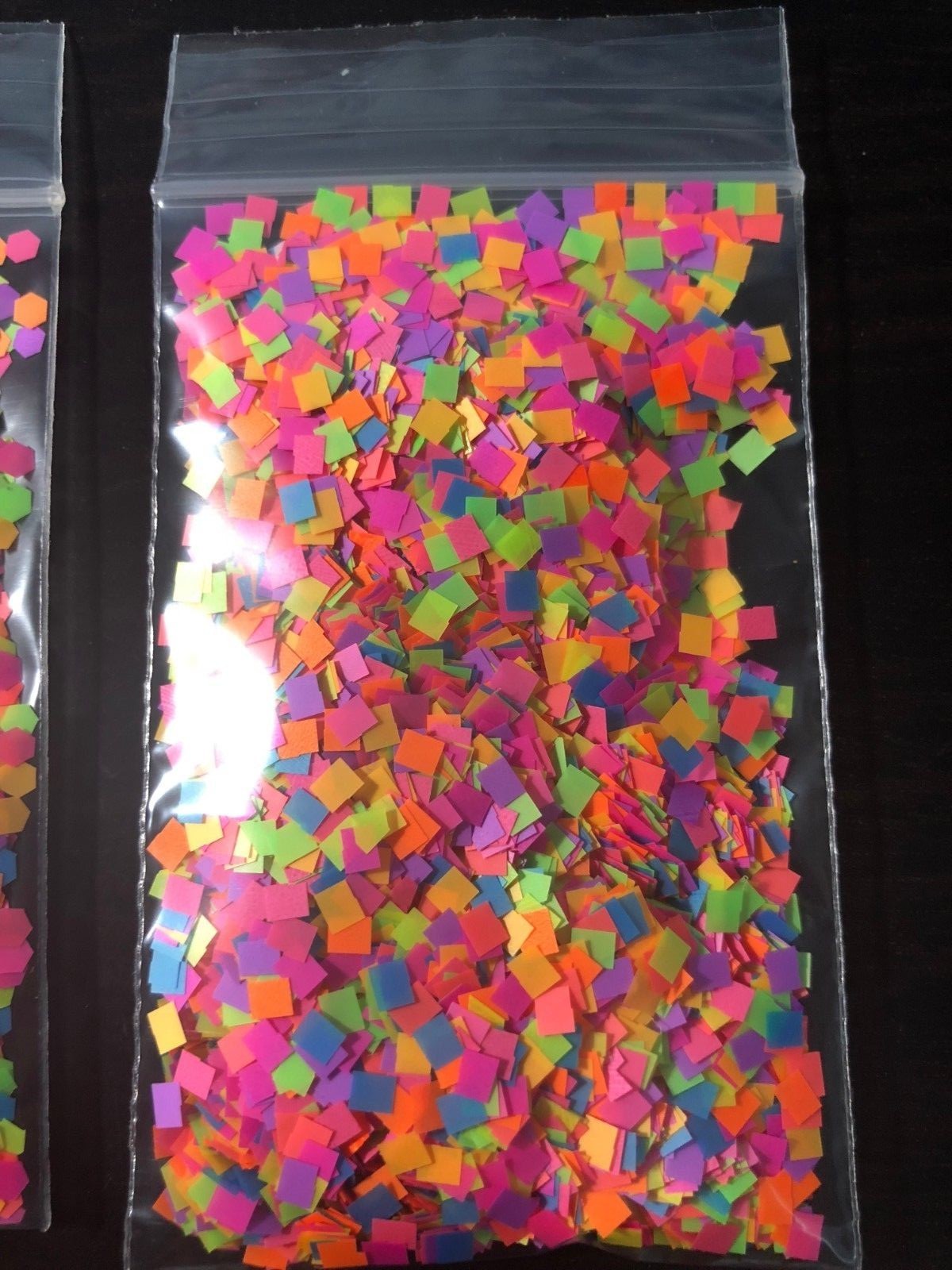 Solvent Resistant 2MM hexagon Shape Mixed Neon ~ Nail Art/Acrylic/Gel/~ USA