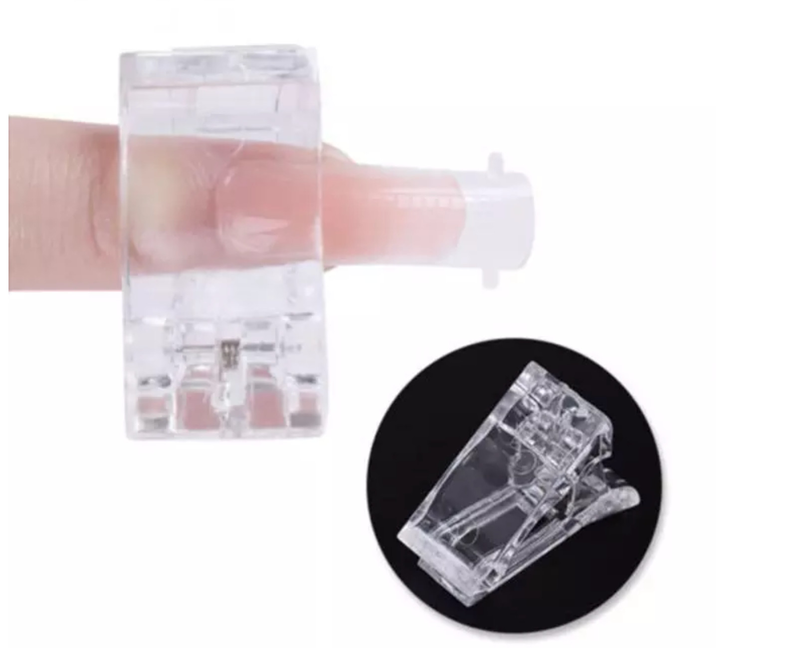 10 PCS NAIL TIPS CLIP QUICK BUILDING POLY BUILDER GEL DIY EXTENSION CLAMP CLIPS