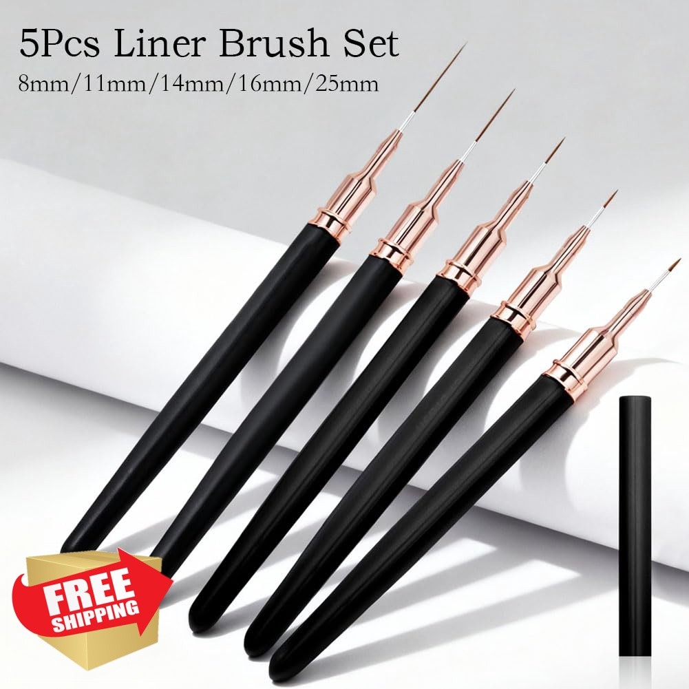 25Pcs Nail Art Brushes, Nail Brush Set,Nail Art Design Tools, 15Pcs Nail Brus…