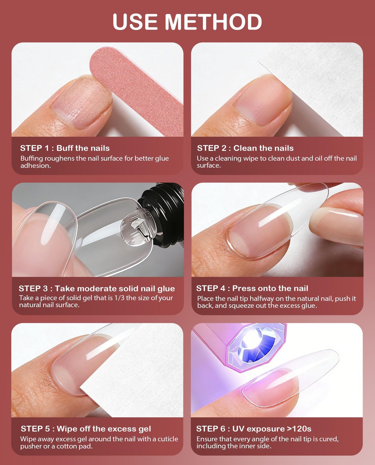 Solid Gel Nail Glue30g w/Mini UV Lamp,For Acrylic Fake&Press OnNails | Strong…