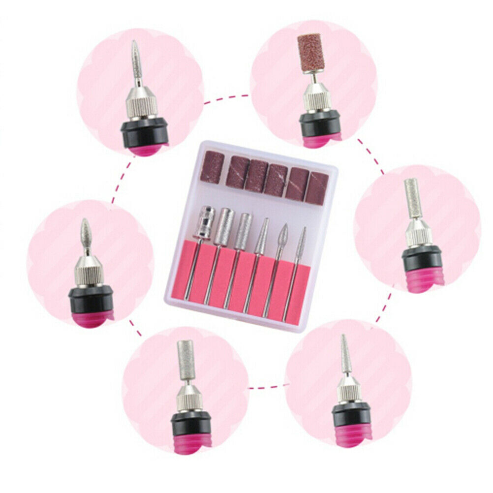 12 Pcs Mix Nail Art Electric File Drill Bits Replacement Manicure Pedicure Tool