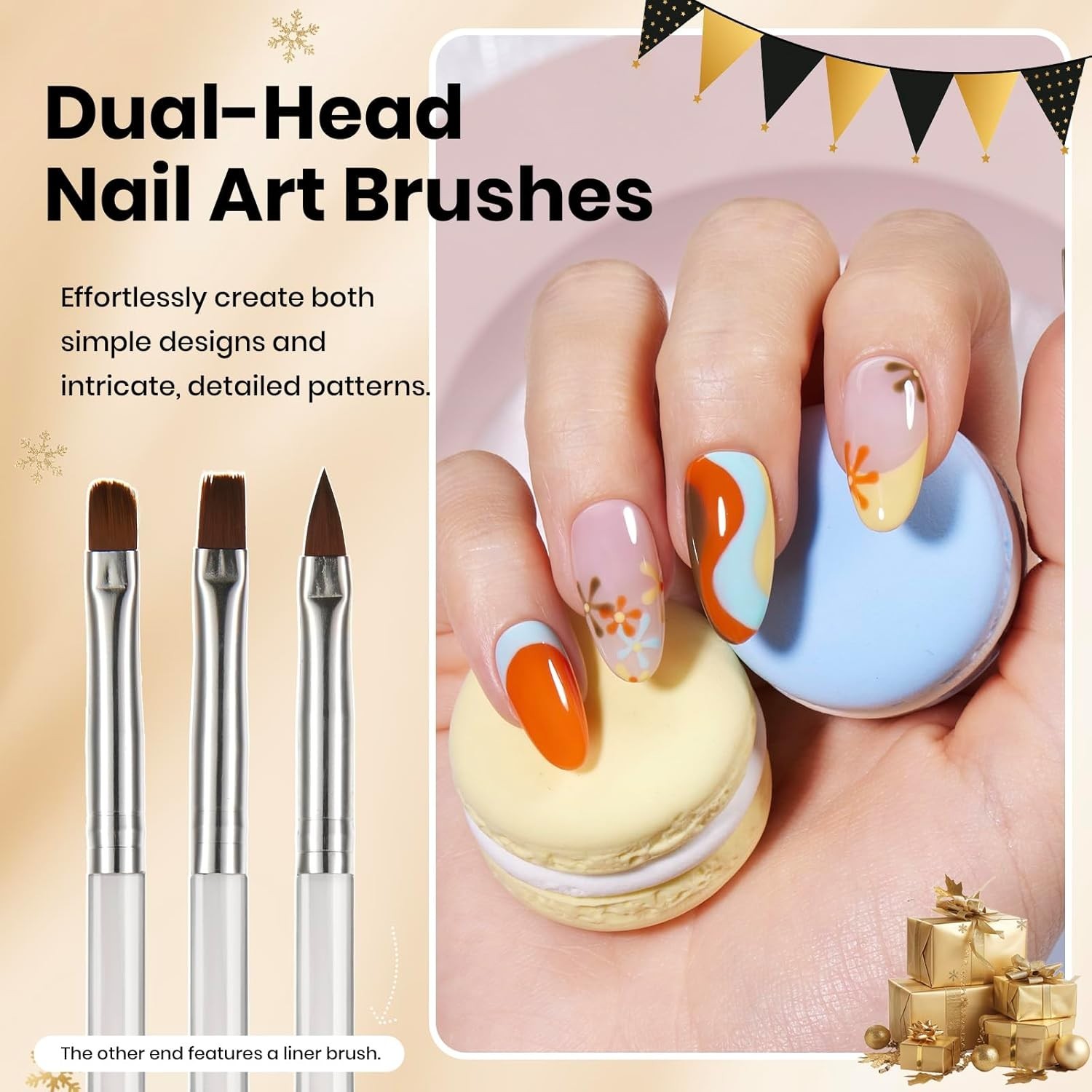 Beetles Nail Art Set – 31pcs, Metal Handles, Multi-Shapes, Colorful, All-in-One