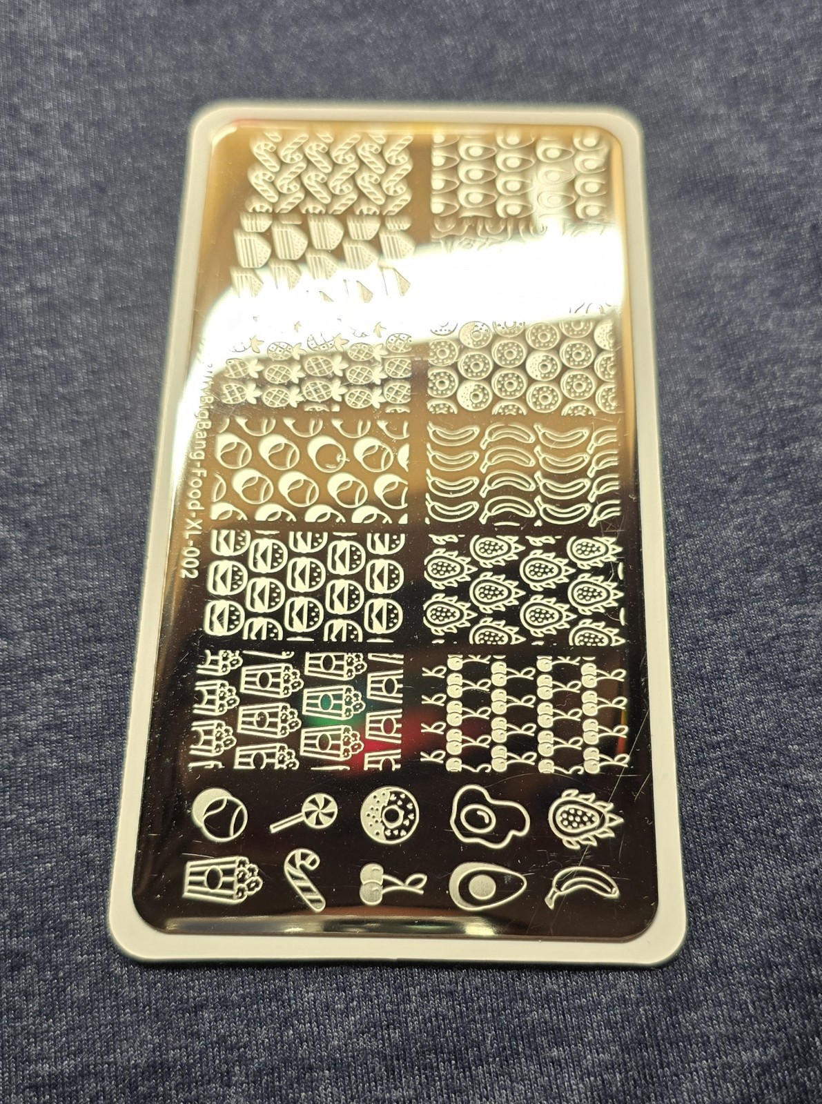 BeautyBigBang Food XL002 Banana Pineapple Candy Hamburger Fries Nail Stamp Plate