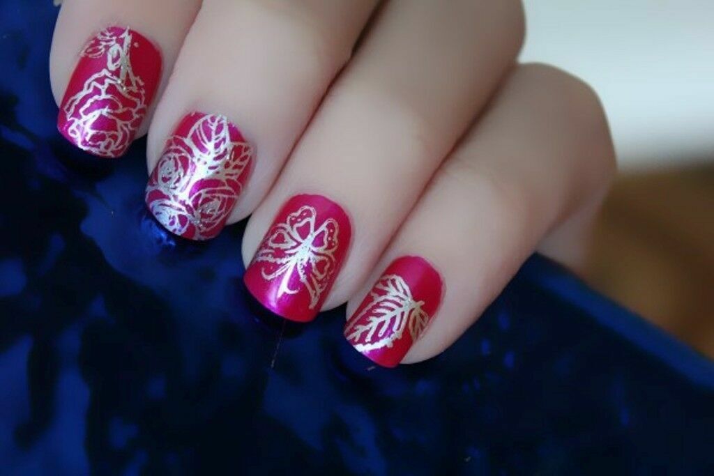 Nail Art Stamp Template Butterfly Flower Design DIY Manicure Image Plate BP-99