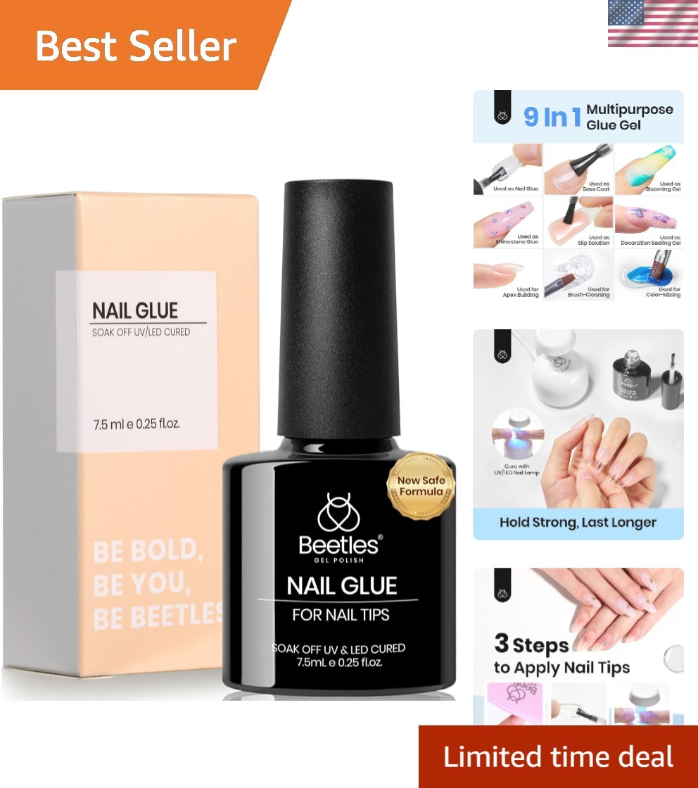 New Safe Formula 9-in-1 Nail Glue – Super Strong, Crystal Clear, 28 Days Wear