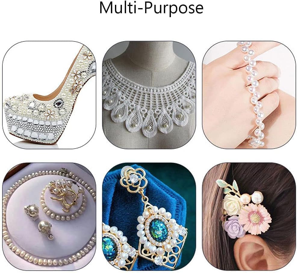 50 Pcs on Faux Pearls Flatback Half round Bead Buttons for Clothing Shoes Bag Be