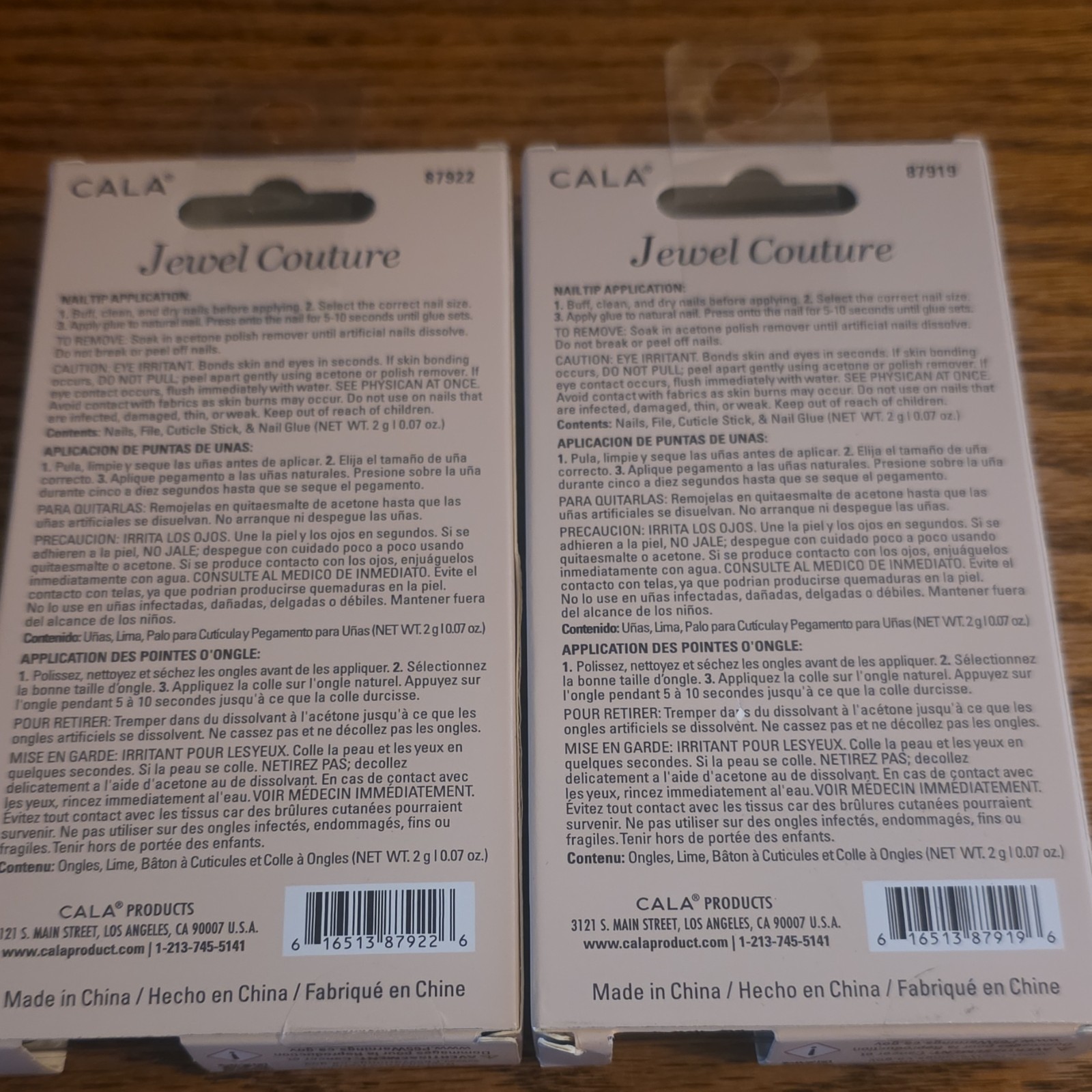 CALA Jewel Couture Artificial Nails 64pc Glitter Black/Silver 2-Pack lot 2