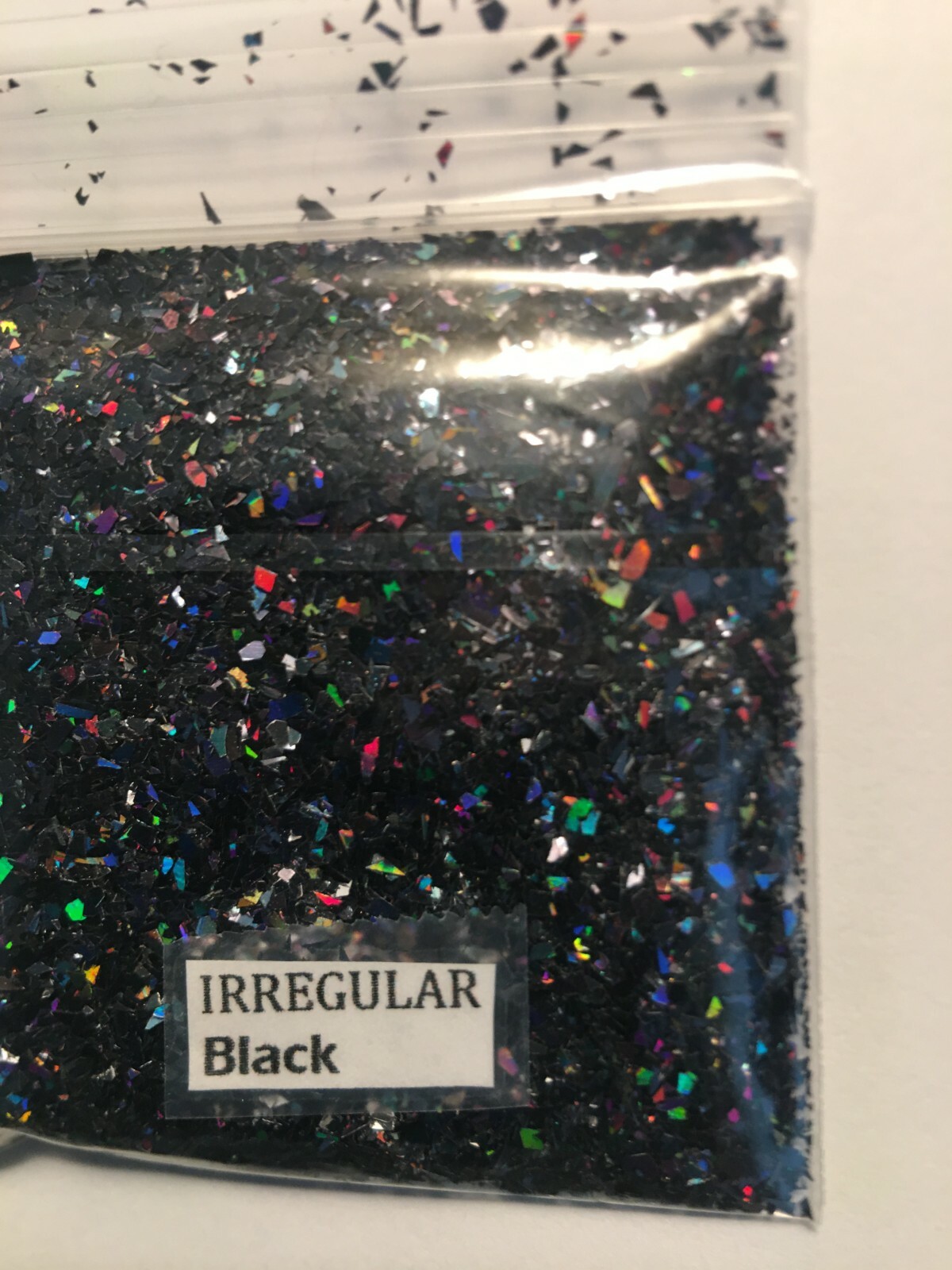 Solvent Resistant IRREGULAR shape Glitter (Black) Nail Art Face Crafts-1tsp-US