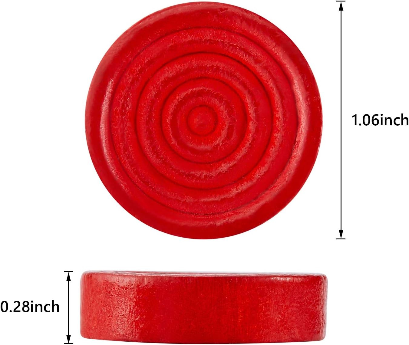 Sumind 48 Pieces Wooden Checkers 1.06 Inch Checker in…
