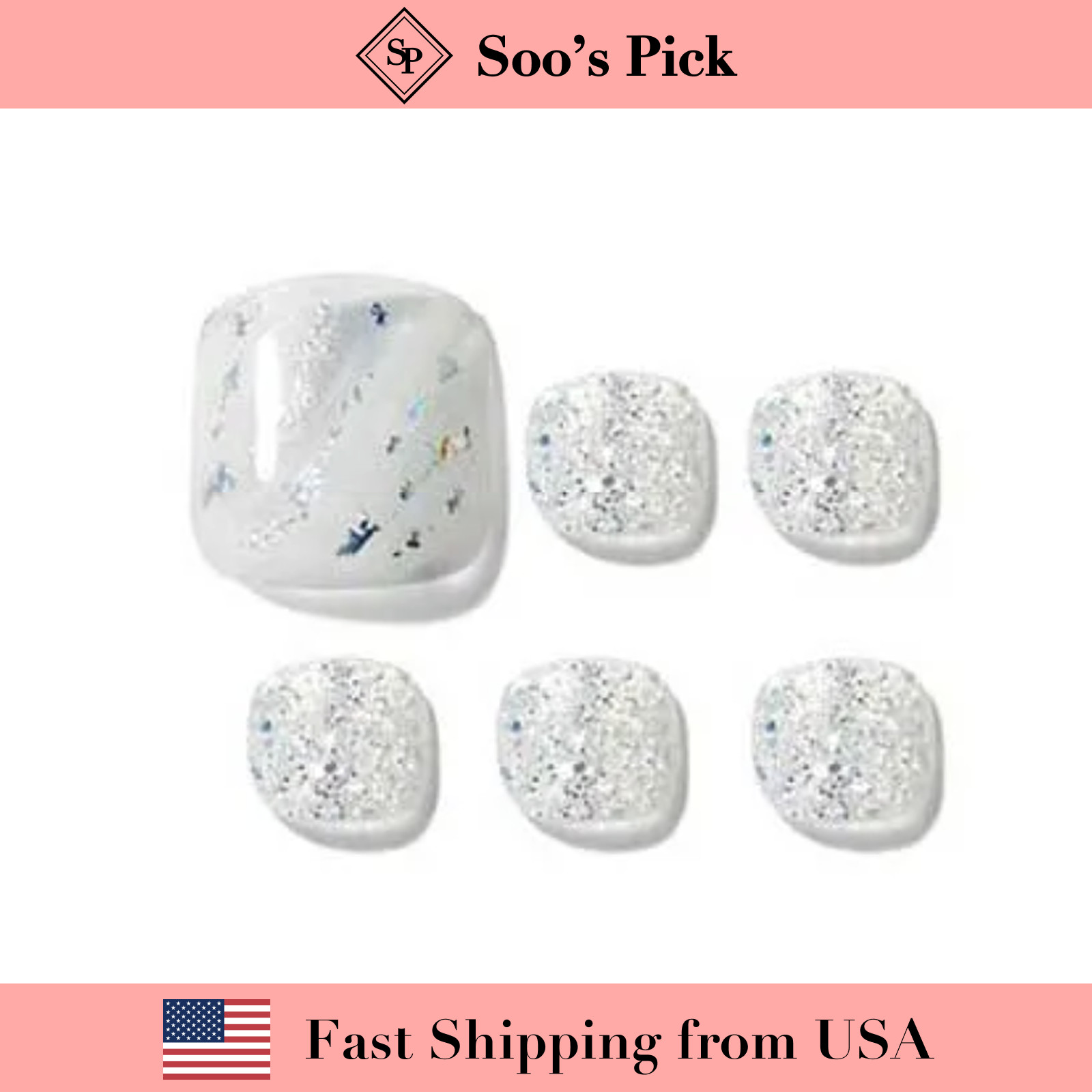DASHING DIVA Magic Press Pedi-Shiny Marble ( 🇺🇸 US Free Shipping)