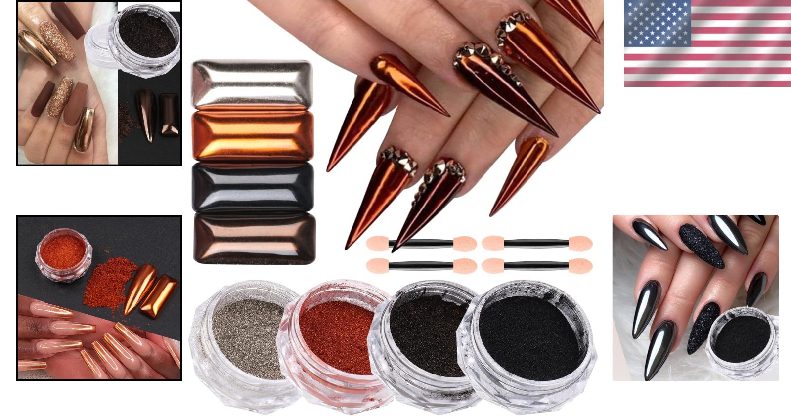 Mirror Finish Chrome Nail Powder Set