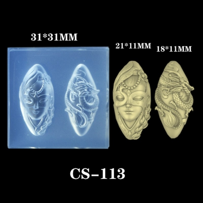 Silicone Mold Nail Art Casting Molds DIY Embossed Sculpture Tools Nail Stencils