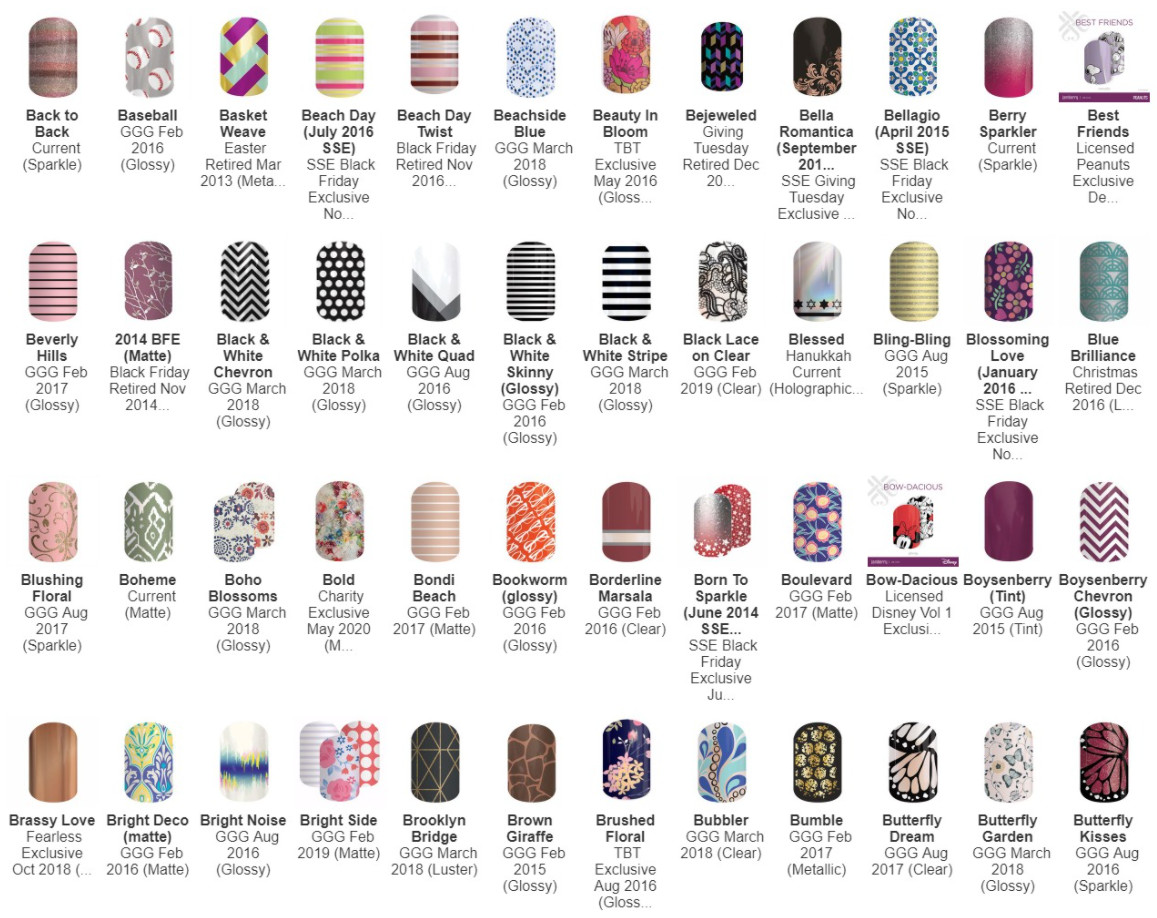 Jamberry Nail Wraps – “B” Wraps — HALF SHEETS — Varies Styles Great Selection!