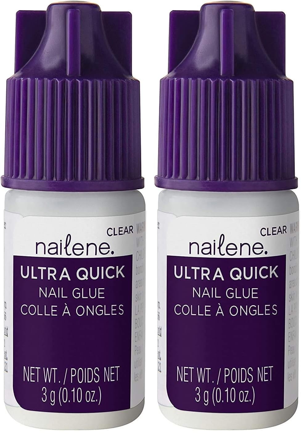 Nail Care Essential: Ultra Quick Nail Glue 0.10oz for Lasting Beauty, Pack of 2