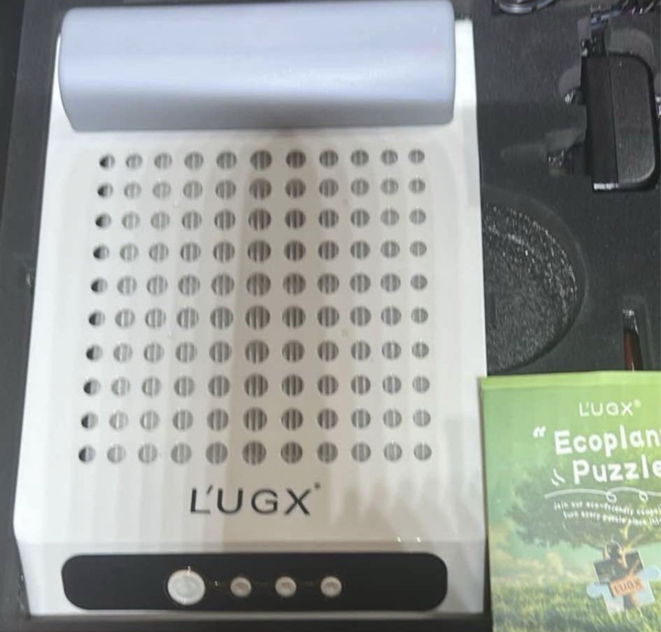 L’UGX Nail Dust Collector White Easy Cleaning for Nail Art Acrylics Gels