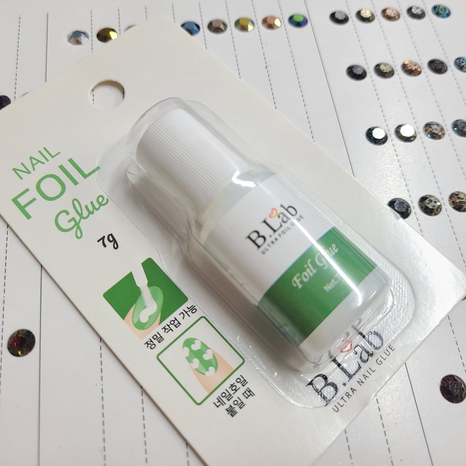 B.Lab Nail Foil Glue Gel 7g Transfer Foil Adhesive Nail Art Foil Gel K-Beauty