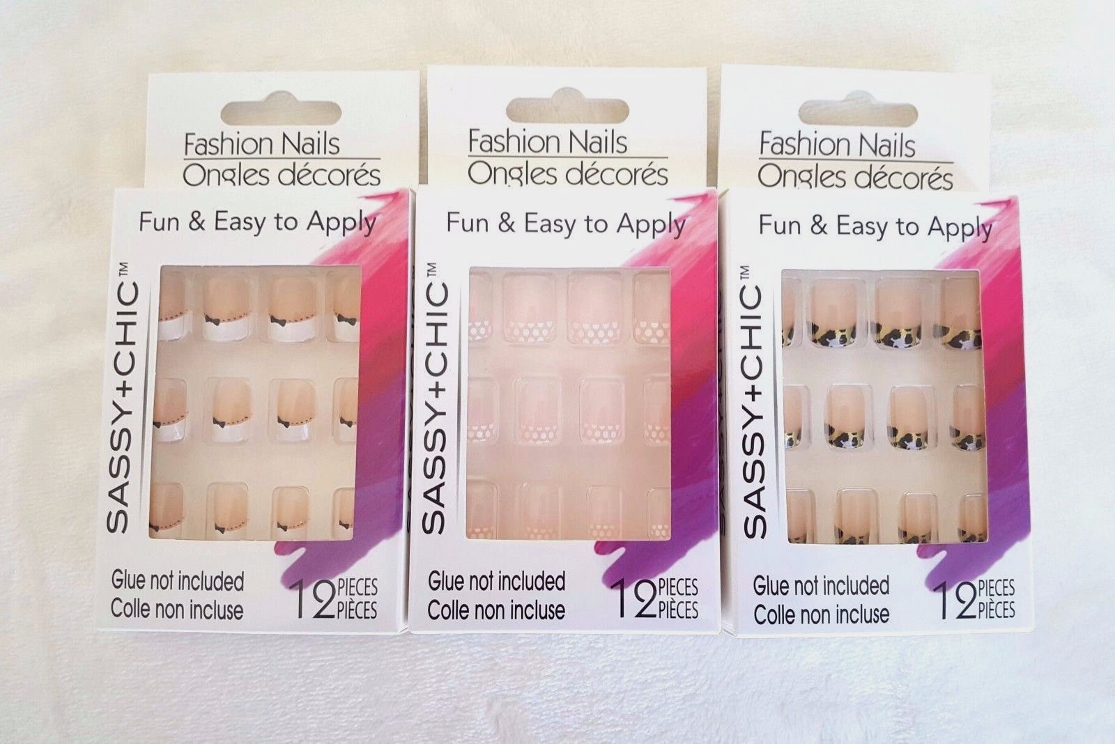 Fashion Nails Fun & Easy To Apply by Sassy+Chic – 3 Designs Choices