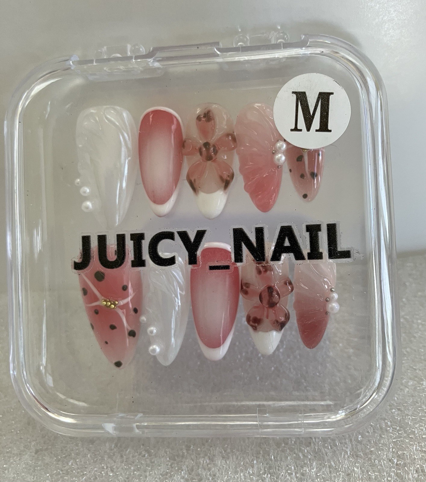3D Nails Florals, Medium, New