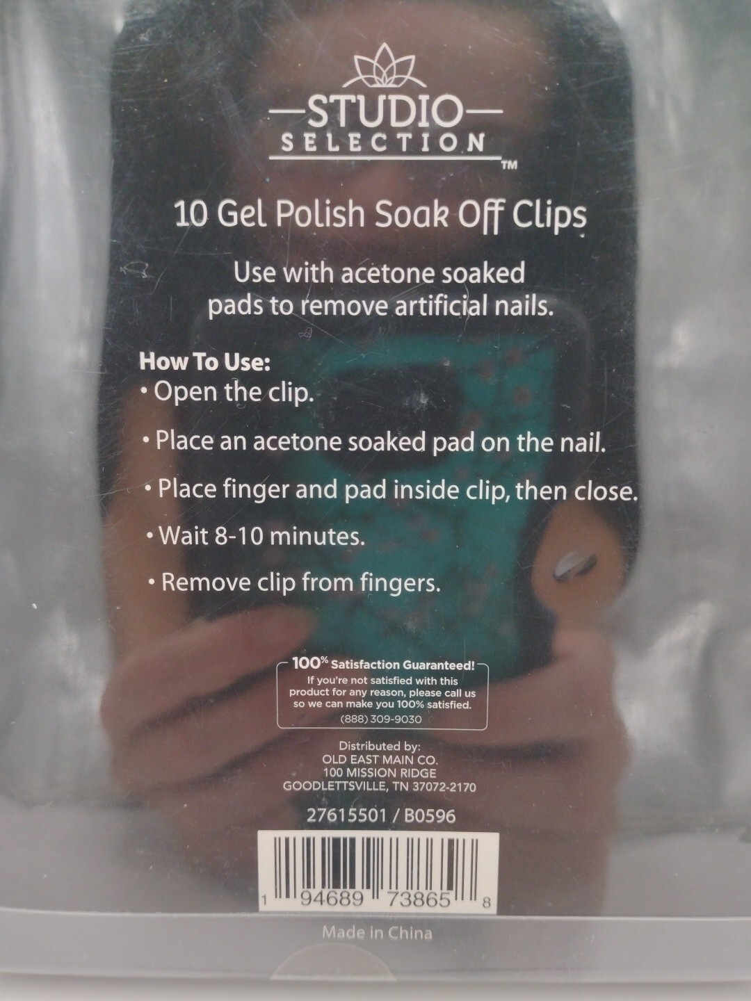 Studio Selection 10 Pink Gel Polish Soak Off Clips