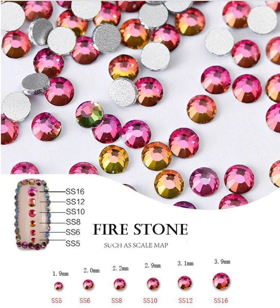 FIRE STONES RHINESTONES CRYSTAL PIXIE 3D NAIL ART SALOON MINI DIAMOND ROSE GOLD