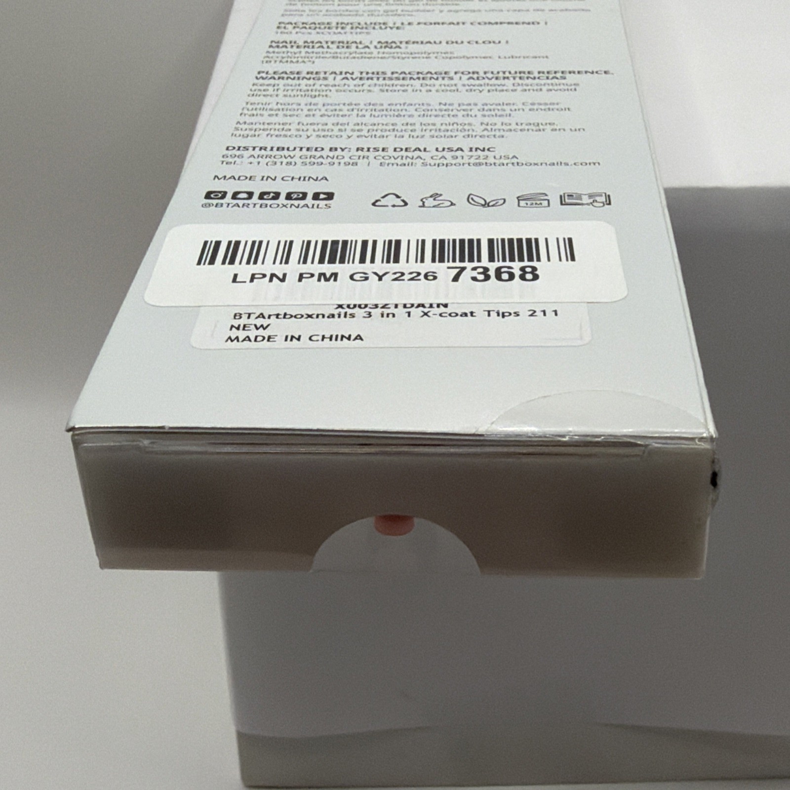 X Coat Tips Patented Material BTMMA Uv Gel Extend K