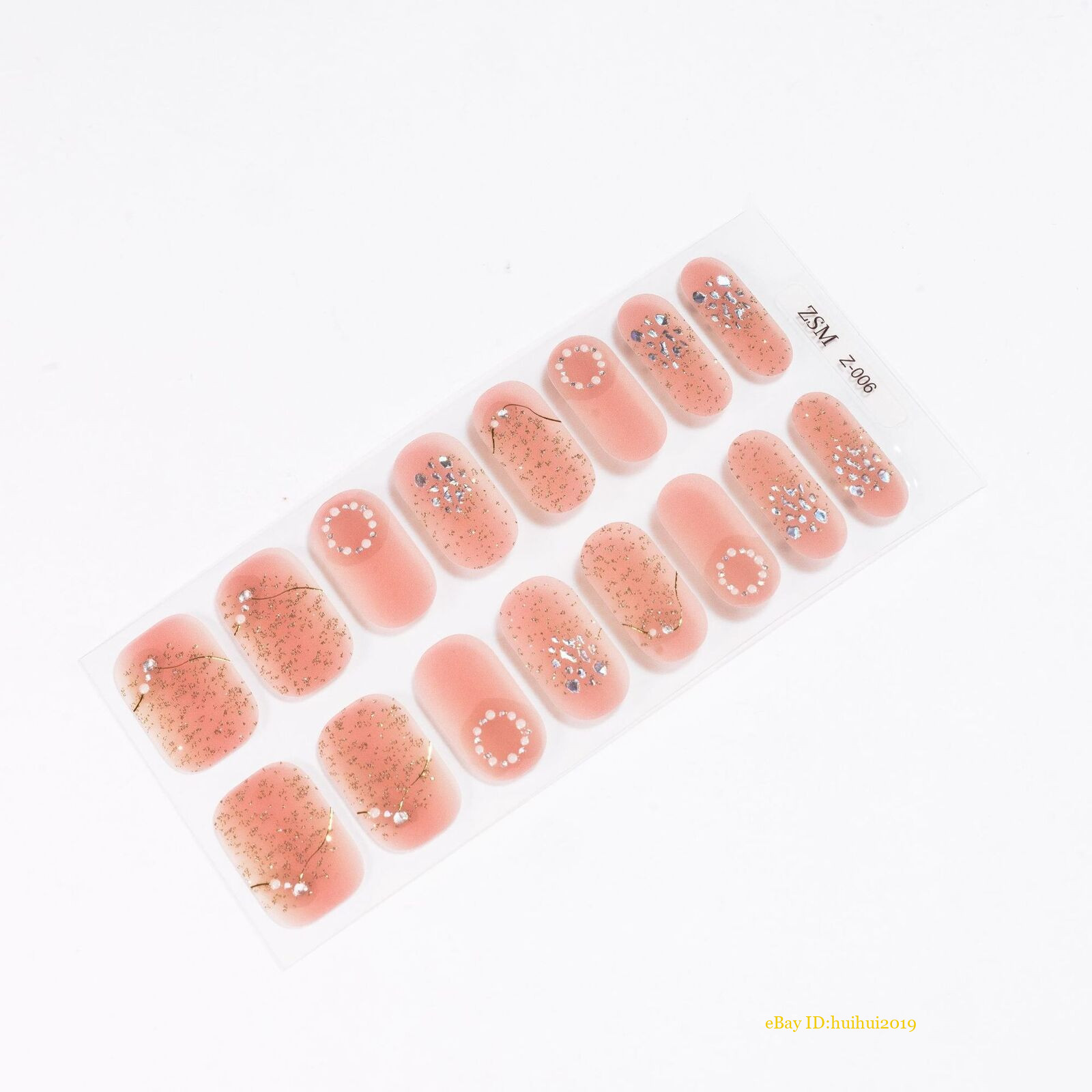 3D Nail Art Stickers Self-Adhesive DIY Wraps Full Cover Waterproof Stick 16pcs ﻿