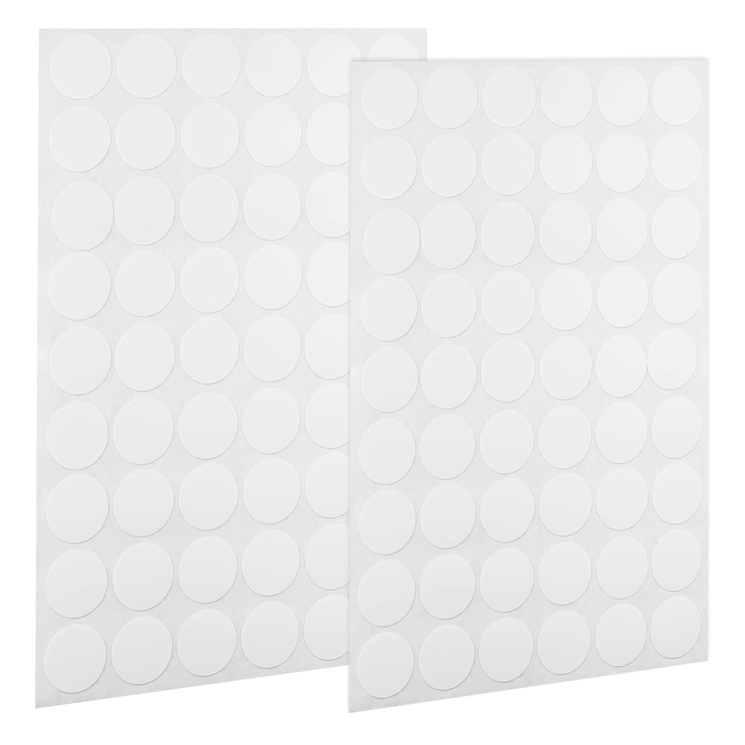 108Pack White Screw Hole Stickers 21mm Self Adhesive PVC Cap Cover for Furniture