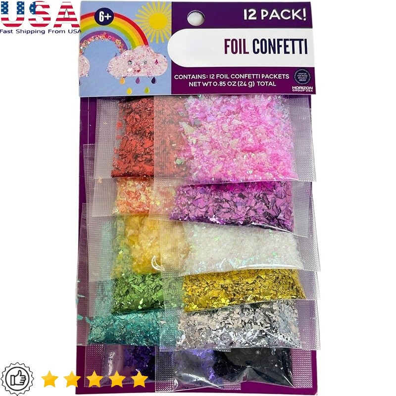 Sparkly Holographic Glitter Flakes Nail Art Body Crafts Makeup 12 Colors 1 Pack