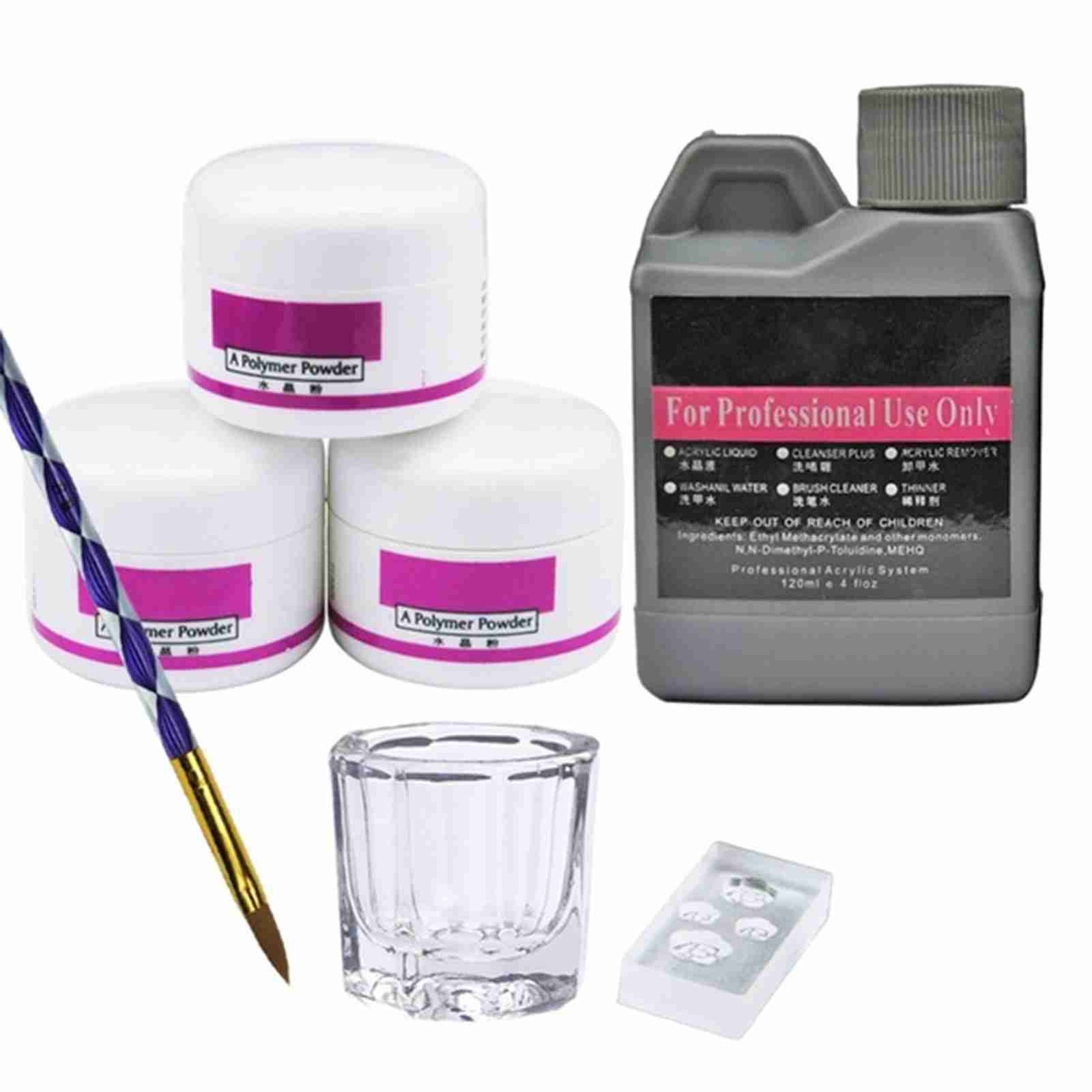 Crystal Liquid Acrylic Powder Set Safe For DIY Nail Art Excellent