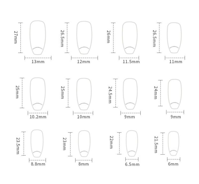 24xFake Nail Gradient Smudged Ink Chinese Style Long False Nails Press On Nails