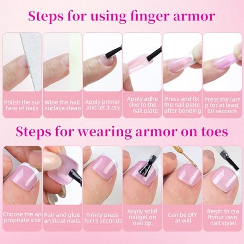 4 Design French Soft Gel Toe Nail Tips Set,120Pcs White Pink Black Full Cover