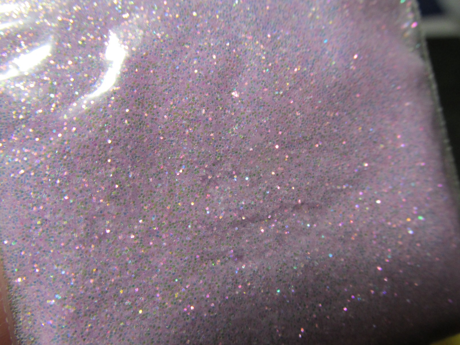 Glow in the dark Iridescent pastels glitter nail art