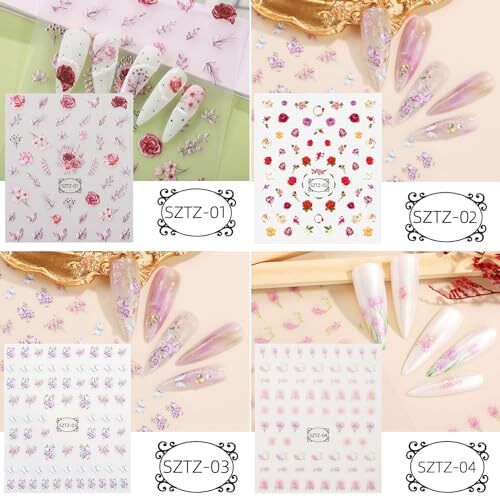 5000 Pieces (5 Boxes) Shiny Colorful Nail Art Rhinestones Nail Stone multicolor
